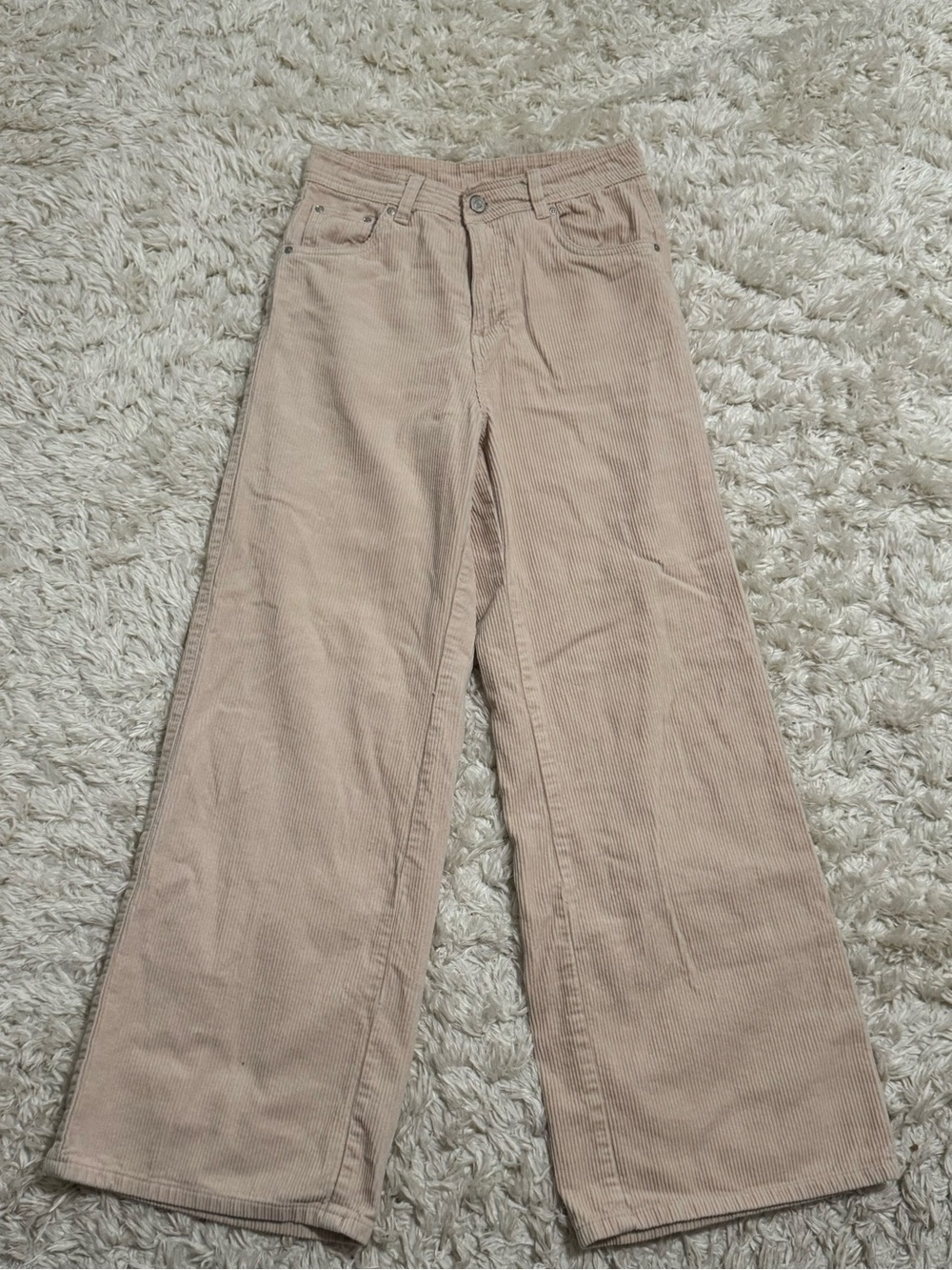 Urban Planet Wide Leg cream Corduroy Pants